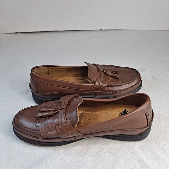 Dockers Sinclair Kiltie Dress Loafers Men\'s Size 8M Brown Leather Double Tassel